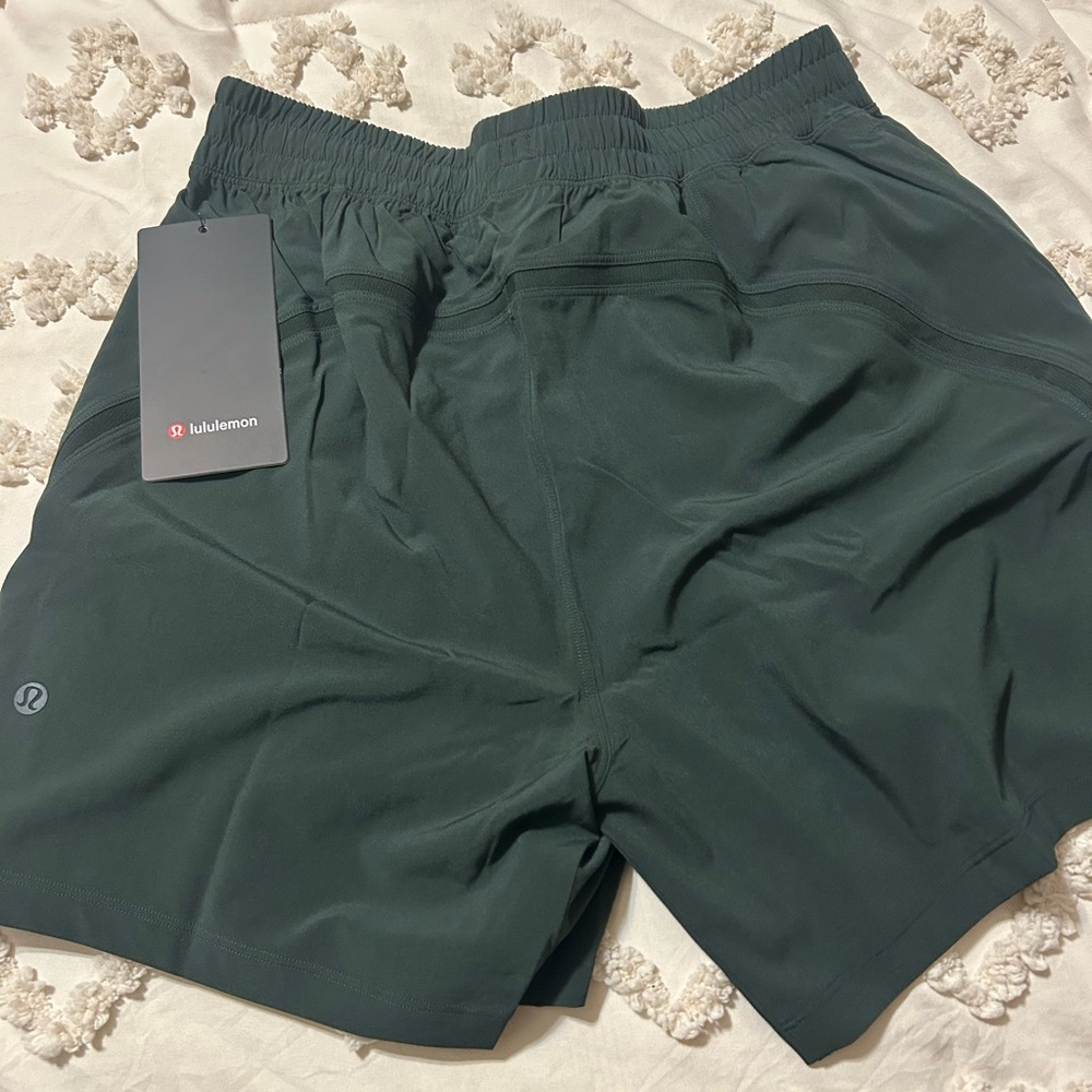 lululemon athletica Dark Green Athletic Shorts - Picture 2 of 3